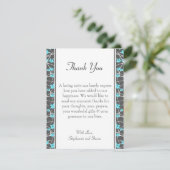 4x5 FLAT Vielen Dank Karte Blue Tea Arizona Blume (Stehend Vorderseite)