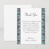 4x5 FLAT Vielen Dank Karte Blue Tea Arizona Blume (Vorne/Hinten)