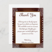 4x5 FLAT Vielen Dank Karte Deep marokkanisches Bra (Vorne/Hinten)