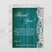 4x5 FLAT Vielen Dank Karte Distristed Aquamarinen (Vorne/Hinten)