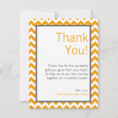 4x5 FLAT Vielen Dank Karte Gelb Grau Zickzack (Vorderseite)