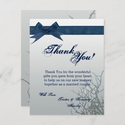 4x5 FLAT Vielen Dank Karte Mattierte Glassrackspie (Vorne/Hinten)