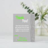 4x5 FLAT Vielen Dank Karte Moderne Grau Damasklast (Stehend Vorderseite)