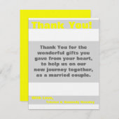 4x5 FLAT Vielen Dank Karte Moderne Neon Streifen G (Vorne/Hinten)