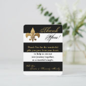 4x5 FLAT Vielen Dank Karte Moderne Streifen Schwar (Stehend Vorderseite)