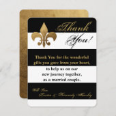 4x5 FLAT Vielen Dank Karte Moderne Streifen Schwar (Vorne/Hinten)