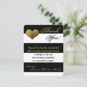 4x5 FLAT Vielen Dank Karte Moderne Streifen Schwar (Stehend Vorderseite)