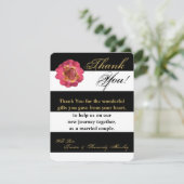 4x5 FLAT Vielen Dank Karte Moderne Streifen Schwar (Stehend Vorderseite)