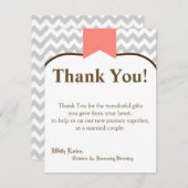 4x5 FLAT Vielen Dank Karte Moderne Zickzack Streif (Vorne/Hinten)