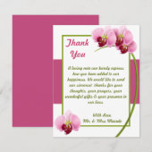 4x5 FLAT Vielen Dank Karte Rosa Orchid Long Steam  (Vorne/Hinten)