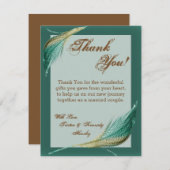 4x5 FLAT Vielen Dank Karte Tier Quail Feather Bird (Vorne/Hinten)