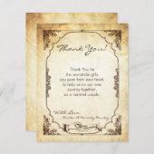 4x5 FLAT Vielen Dank Karte Vintage Zeremonie Ring (Vorne/Hinten)