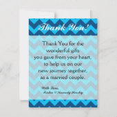 4x5 FLAT Vielen Dank Karte Zickzack Blues (Vorderseite)