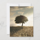 4x5 FLAT Vielen Dank Kartenbaum und Sonnenuntergan Dankeskarte (Rückseite)