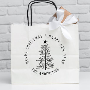 4X5 Frohe Weihnachten und ein glückliches neues Ja Gummistempel