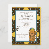 4x5 Großer König des Jungle Brown/Orange Punkt Einladung (Vorne/Hinten)