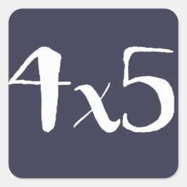 4x5 Großformat-Aufkleber - Weiß für Marine Quadratischer Aufkleber