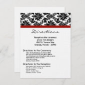 4x5 Richtungen Karte Schwarzer Damaske Roter Empfa (Vorne/Hinten)