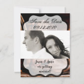 4x5 Save the Date Card Cowboy Stiefel Stallholzros Einladung (Vorderseite)