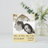 4x5 Save the Date Karte Sonnenuntergang Land Rusti (Stehend Vorderseite)