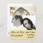 4x5 Save the Date Karte Sonnenuntergang Land Rusti (Vorne/Hinten)