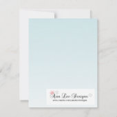 4x5 Save the Date Karte Tropische Blume auf Blue O (Rückseite)