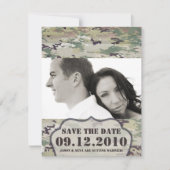 4x5-Save the Date Kartenarmee OCP Camouflage Unifo Einladung (Vorderseite)