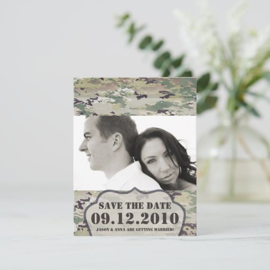 4x5-Save the Date Kartenarmee OCP Camouflage Unifo Einladung (Stehend Vorderseite)