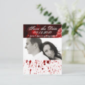 4x5 Save the Date Kartenblutdruck Spritzer Vampire Einladung (Stehend Vorderseite)