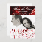 4x5 Save the Date Kartenblutdruck Spritzer Vampire Einladung (Vorne/Hinten)