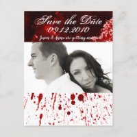 4x5 Save the Date Kartenblutdruck Spritzer Vampire
