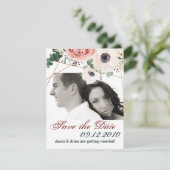 4x5 Save the Date Kartengeometrie-Garten-Rose Einladung (Stehend Vorderseite)