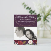 4x5 Save the Date Kartenplatine Lila Rose Gold Geo Einladung (Stehend Vorderseite)