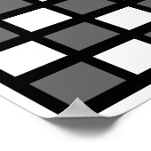 4x5 - Schach-TAG-Gitter (1-1/4"-Kühlschrankmagnete Poster (Ecke)