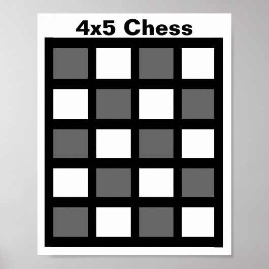 4x5 - Schach-TAG-Gitter (1-1/4"-Kühlschrankmagnete Poster (Vorne)