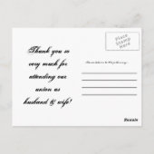 4x5 Typografie Danke Foto Portrait Post Card Postkarte (Rückseite)