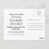4x5 Typografie Save the Date Foto Ankündigung Postkarte (Rückseite)