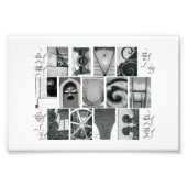 4x6 Alphabet Letter Fotografie Live-Lagh Liebe (Vorne)