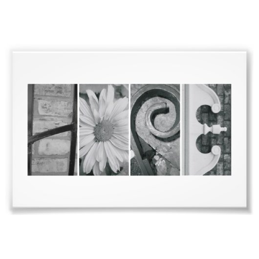 4x6 Alphabet Letter Fotografie Print Hope (Vorne)