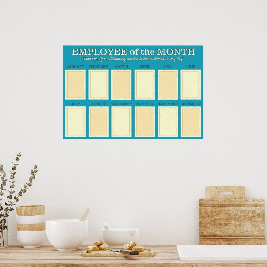 4X6 Foto Board Mitarbeiter des Monats Display Poster (Küche)
