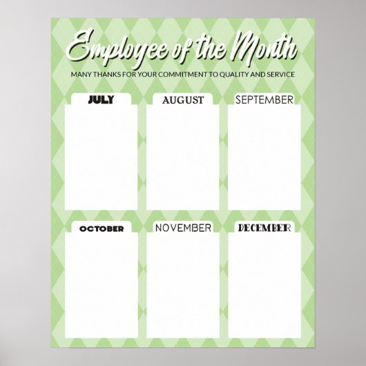 4X6 Foto Board Mitarbeiter des Monatsposters Poster (Vorne)