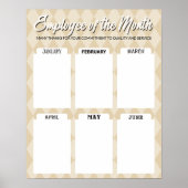 4X6 Foto Board Mitarbeiter des Monatsposters Poster (Vorne)