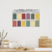 4X6 Fotos Vorstandsmitarbeiter des Monatsposters Poster (Küche)