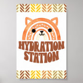 4x6 Hydratstation Boho Woodland Fox Birthday Poster (Vorne)