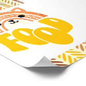 4x6 Lebensmittelstation Boho Woodland Fox Geburtst Poster (Ecke)