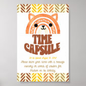 4x6 Mal Kapsel Boho Woodland Fox Geburtstag Poster (Vorne)