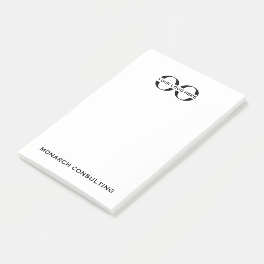 4x6-Nachhinweis mit Firmenlogo Post-it Klebezettel (angewinkelt)