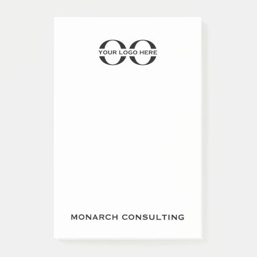 4x6-Nachhinweis mit Firmenlogo Post-it Klebezettel (Vorderseite)