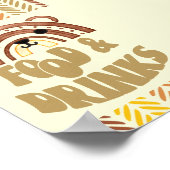 4x6 Nahrungsmittel und Getränke Boho Woodland Bäre Poster (Ecke)