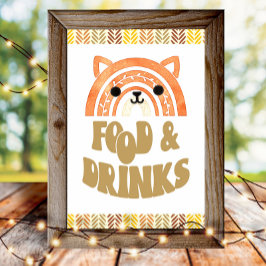 4x6 Nahrungsmittel und Getränke Boho Woodland Fox Poster